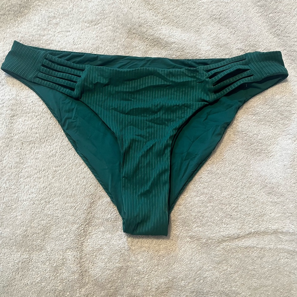 Emerald Green Strappy Bikini Bottom